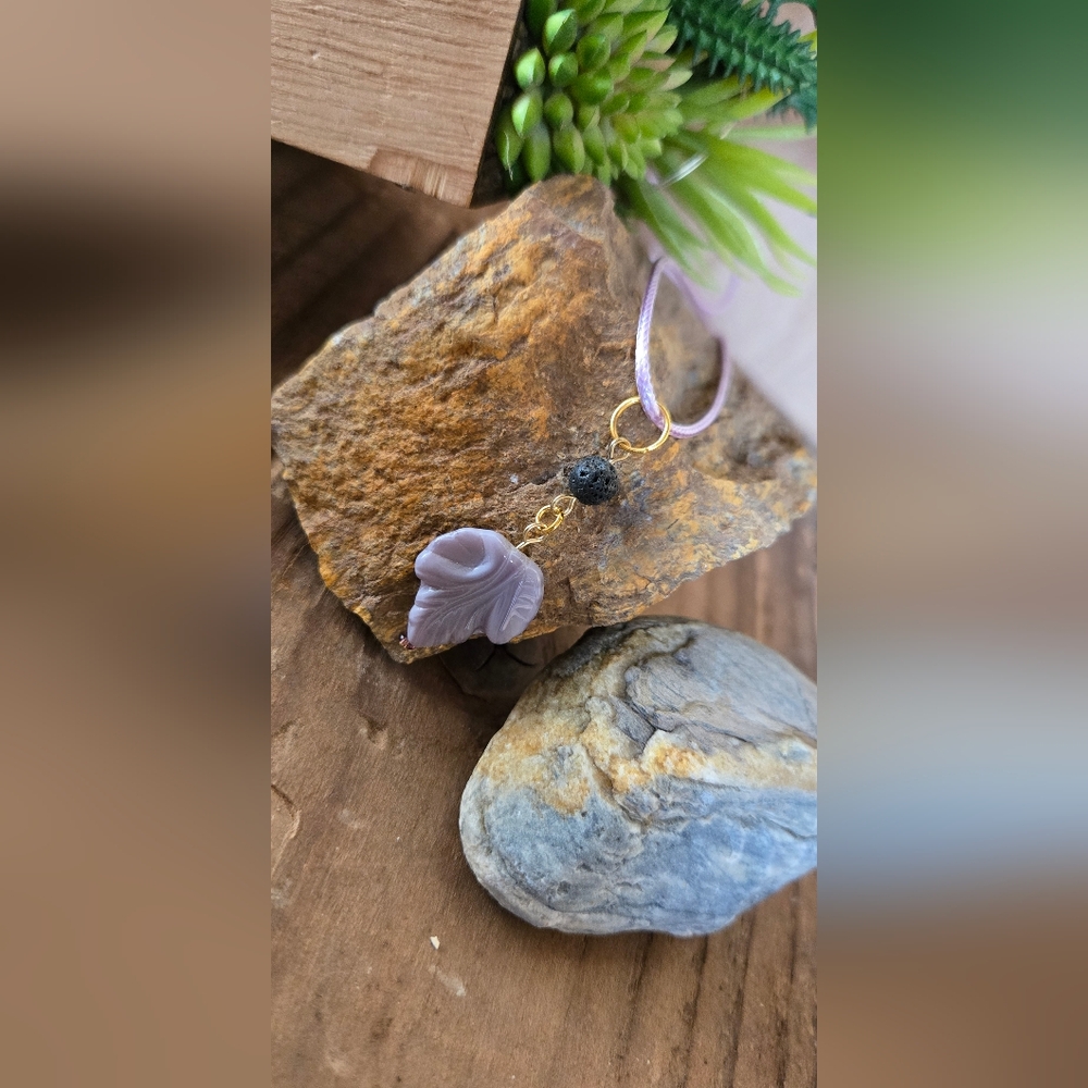 💜 Lavender Whisper Leaf 💜One of a Kind Country Gypsy Aromatherapy Necklace